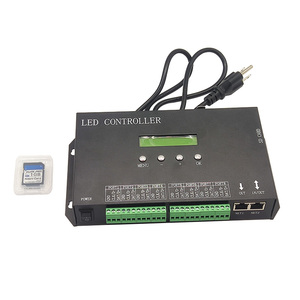 T300K LED Controller Pro Version SD Card online tramite PC RGB Full Color LED Module Controller 8 porte 8192 pixel WS2811 WS2801 - Product Image 1