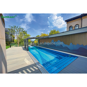 出厂价格坚固稳定的定制铝池外壳，带pc板防紫外线游泳池屋顶 - Product Image 2