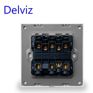 Delviz sertleştirilmiş kristal anahtarı paneli, AC 110V ~ 250V kare 16A güç denetleyicisi, cam 3 Gang 2 yollu Push Button duvar ışık anahtarı - Product Image 2