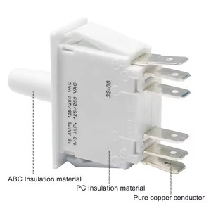 DPDT Push-Pull 6 PIN interblocco doppio passaggio interruttore di chiusura porta doppio palo interruttore porta scorrevole per macchina da gioco - Product Image 3