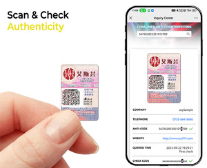 Etiqueta adhesiva de código QR personalizada, etiqueta de seguridad antifalsificación con impresión dinámica de código QR - Product Image 3