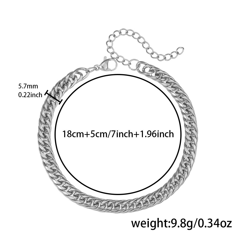P0031-2 Bracelet (1.2 Double Buckle Rounded Edge)