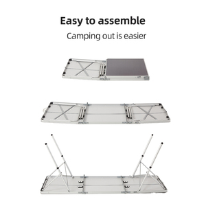 Homful gấp di động cắm trại bảng 6ft nhôm nhẹ dã ngoại cắm trại bảng - Product Image 2