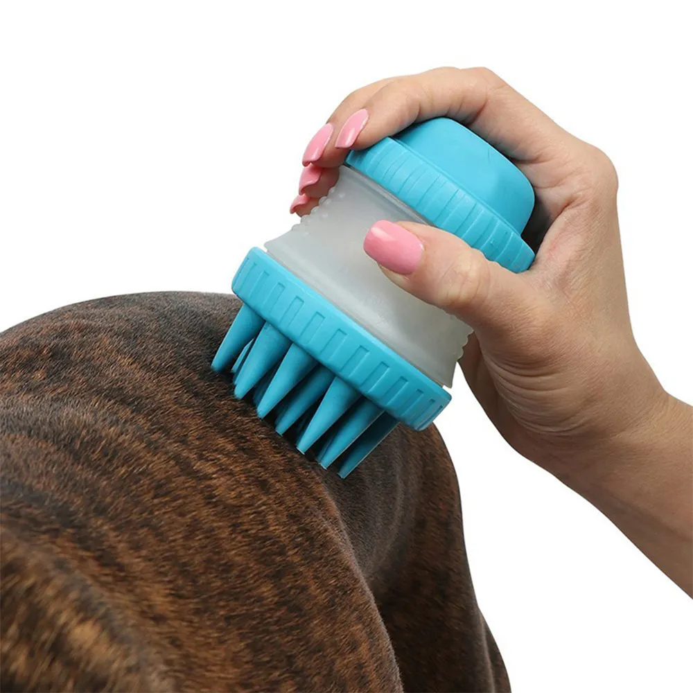 Limpiador de champú Limpieza de mascotas Belleza Baño Masaje Aseo Suave Perro Ducha Peine Cepillo