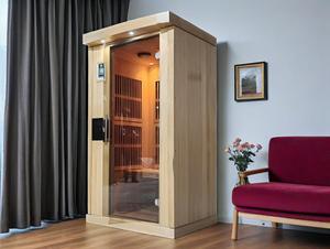 1 persona di lusso moderno interno Sauna Kit luce rossa a infrarossi a bassa EMF cicuta legno cedro rosso funzione di calore a raggi infrarossi lampada di calore - Product Image 3