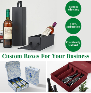 Custom <strong>Cardboard</strong> Wine <strong>Box</strong> <strong>750ml</strong> 1000ml 3 Bottle Wine Packaging Boxes Wine Gift <strong>Box</strong> with Handle - Product Image 2