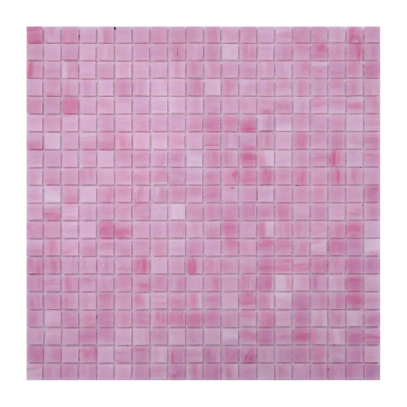 ZF-azulejos de mosaico Rosa tiffany, hojas de vidrio tintado, tamaño 327x327mm, en venta