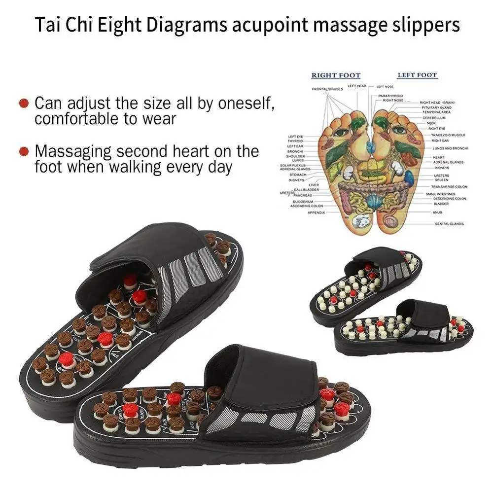 Foot Massage Chinelos Terapia Acupuntura Massageador Sapatos Para Pé Acupoint Ativando Reflexologia Cuidados com os pés Sandália Massageador