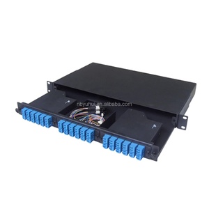 Caja de terminales de fibra óptica 1U MPO/MTP con conectores LC SC y FC Panel de conexión ODF compatible con Red IP - Product Image 1