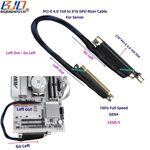 Reverse PCIe 16X khe gen4 PCI-E 4.0 X16 Card đồ họa Cáp Riser 270 độ 0.3M 0.4m 0.5M 0.6m 0.8m 1m cho ai máy chủ GPU - Product Image 1