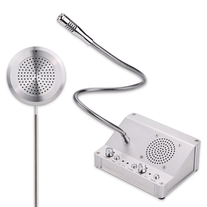 El servicio de mostrador de ventana de interfono bidireccional se puede conectar al sistema de intercomunicación de Banco de mostrador de micrófono inalámbrico de vidrio - Product Image 1