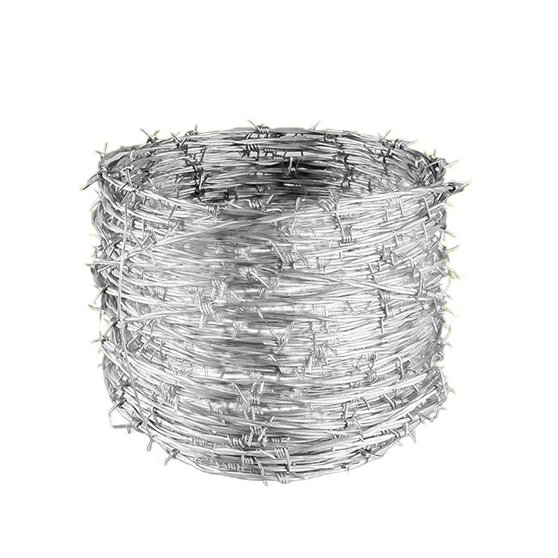 Fil barbelé simple brin blanc