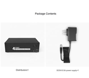 <strong>Audio</strong> and Video <strong>Splitter</strong> AV <strong>Splitter</strong> 1x4 <strong>3</strong> Rca Video <strong>Audio</strong> Av Amplifier for Projector Computer DVD - Product Image 6