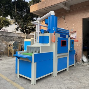 Sandblaster automatico di tipo trasportatore controllato PLC programmabile per la movimentazione di pezzi Multi-Size motore Motor Gear Core - Product Image 1