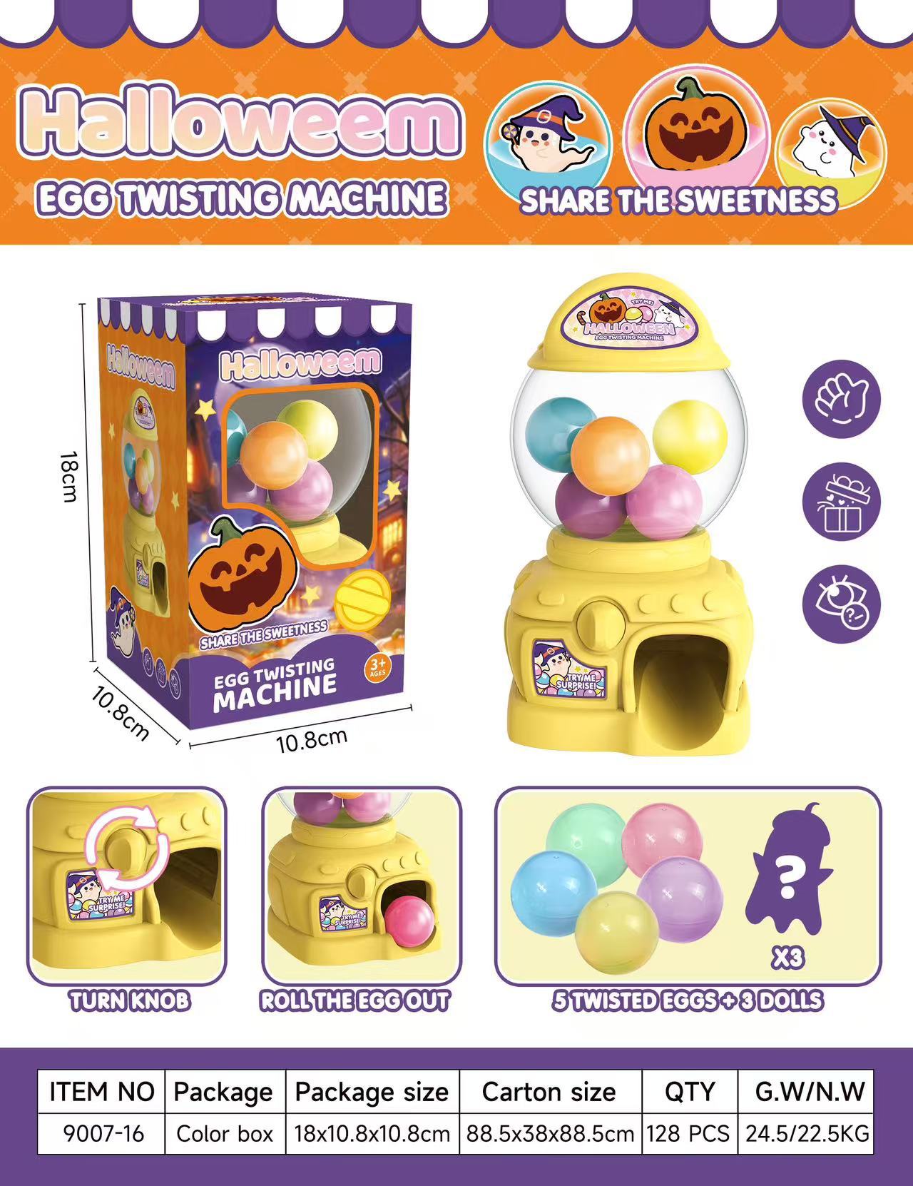 Machine à gashapon de bonbons de Noël 9007-150k