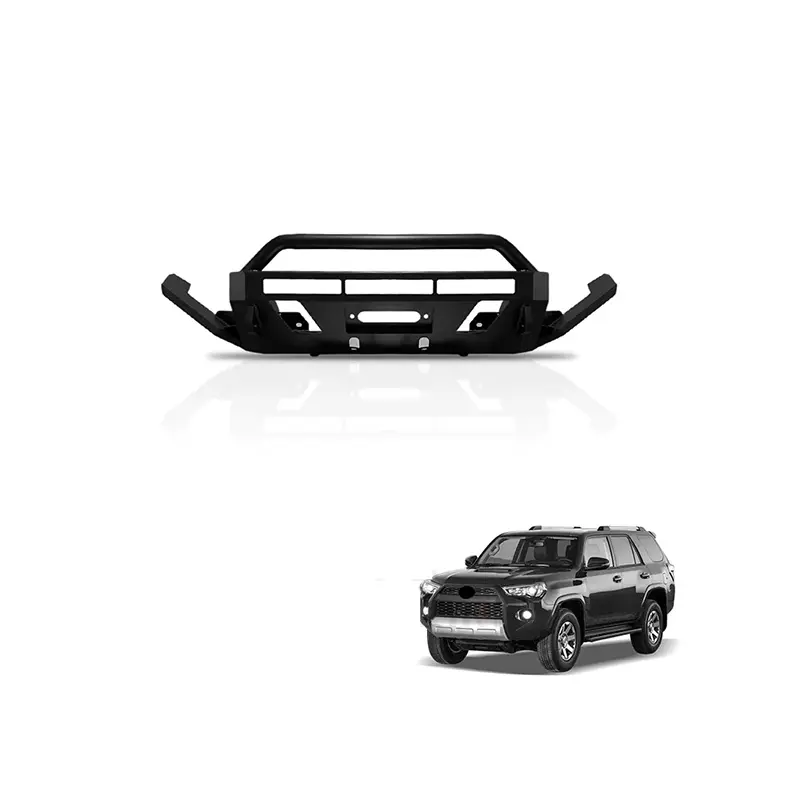 Kit de carrocería de nuevo diseño, accesorios de pieza, parachoques delantero con ambos lados para Toyota 4runner, caja de cartón estándar negra mate de acero