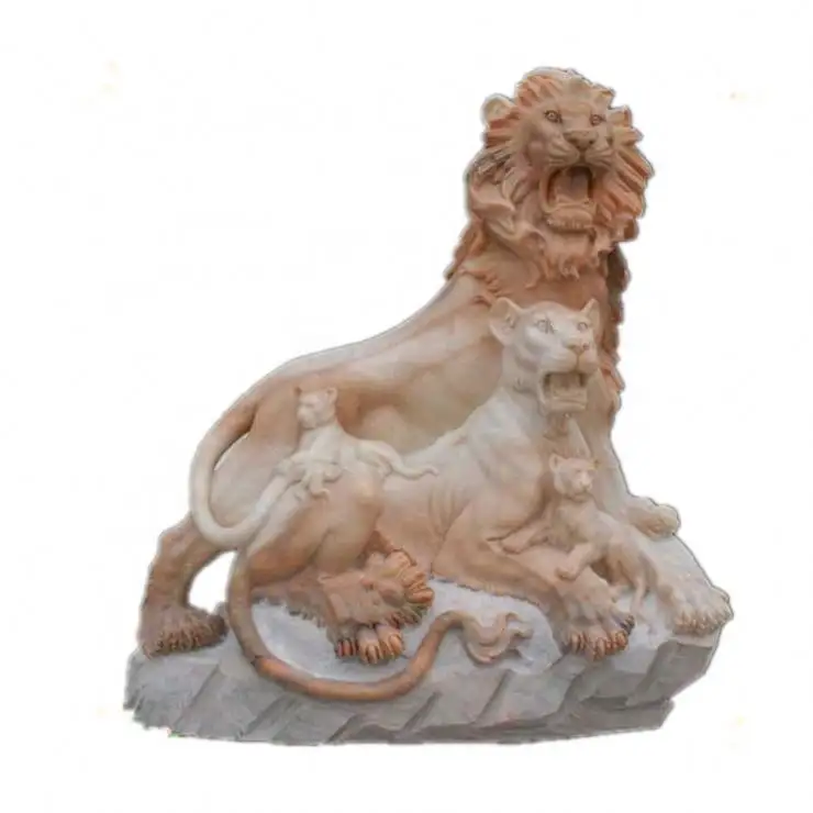 Factory Price Good quality antique marble lion statue for sale lion statues for gate