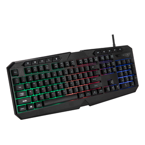 Keywin USB Wired Standard Gaming <strong>Keyboard</strong> with Multi-media Keys 1.5m PVC Cable 104-key Rainbow Backlit Full Size Gaming <strong>Keyboard</strong> - Product Image 3
