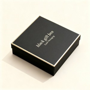 Matte Đen-vàng luxede Hộp giấy cho ăn mặc mực đậu nành ngông cuồng của người đàn ông trang phục hộp giấy có thể tái chế cơ sở và nắp trang phục chính thức hộp - Product Image 3