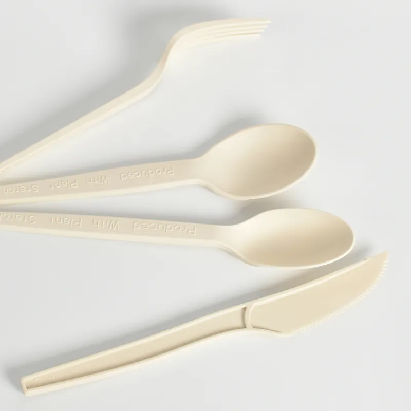 Биоразлагаемые посуда набор вилки и ложки ножи для путешествий набор столовых приборов из бамбука
