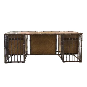 Eco-Modern Qiong Bamboo <strong>Executive</strong> Desk with <strong>Durable</strong> Mortise and Tenon Structure for <strong>Computer</strong> Spaces Featuring Storage Options - Product Image 1