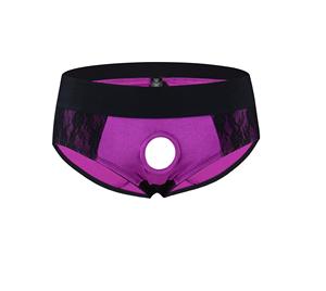 กางเกงในสายเดี่ยวมี6ไซส์สีม่วงสำหรับใส่ทรานส์แบบเปิดเป้ากางเกง FTM พร้อมโอริง - Product Image 5