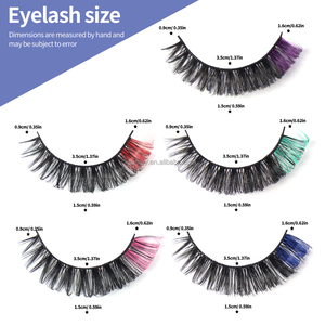 Wholesale Price New Arrival <strong>Lash</strong> with Color Ends Colored 10 Pairs of Thick Curling D Eyelashes Colorful Mink <strong>Lashes</strong> - Product Image 5
