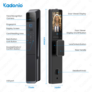 Kadonio completamente automatico WiFi Tuya Face ID Access Control elettrico catenaccio digitale blocco del cancello con interfono attivo - Product Image 6