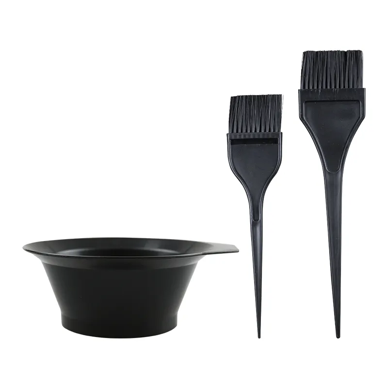 Juego de brochas y cuencos para tinte de pelo, Kit de cuencos de mezcla, peine de tinte para tinte de pelo, aplicador para teñir el cabello, 3 uds.