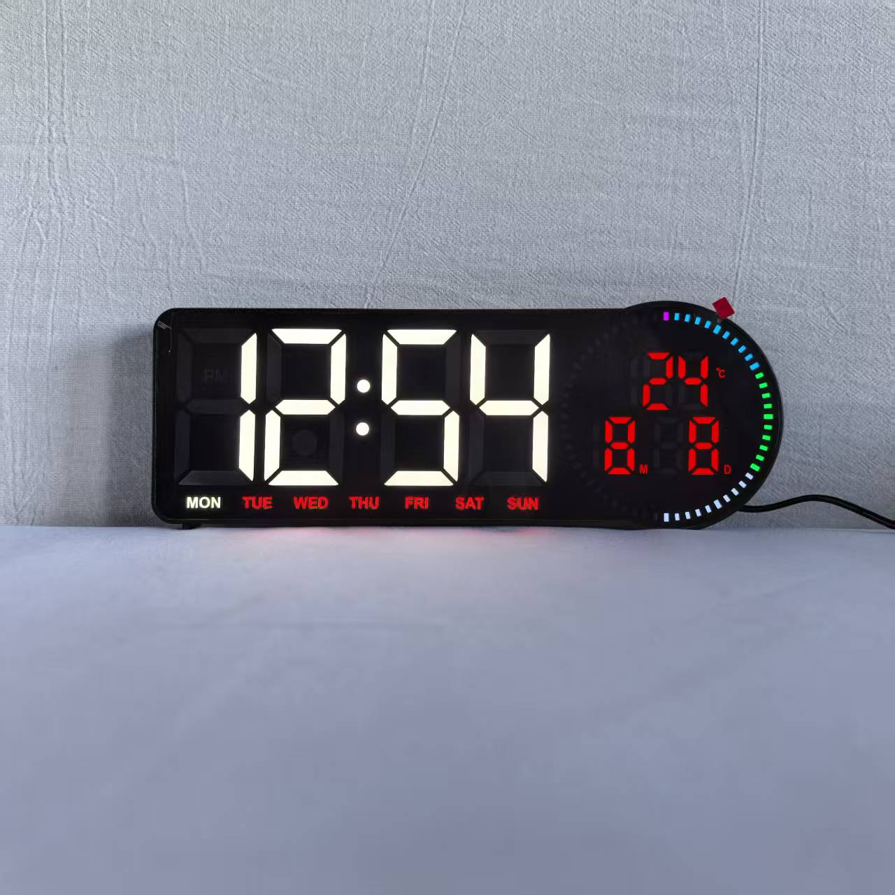 Black shell with white red light