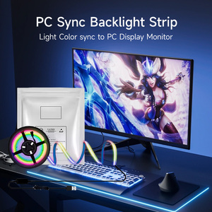 Feican Immersive PC Lights <strong>Software</strong> <strong>Control</strong> Screen Sync Immersion Strip Light for <strong>Computer</strong> Gaming Room Setup - Product Image 2