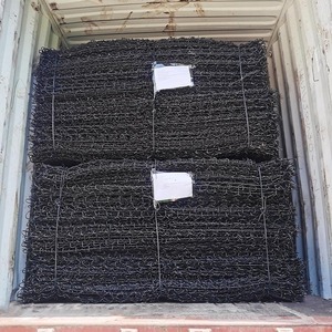 מפעל מחירים pvc מצופה מגולוון 2x1x1 gabion רשת תיל 80x100mm משושה gabion תיבה סלי למכירה