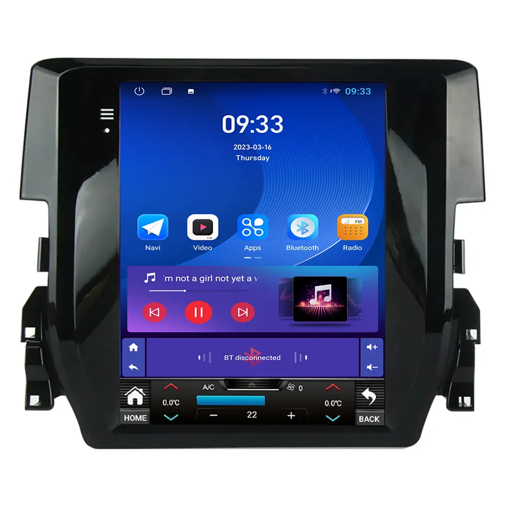9.7 pollici verticale 2 Din Android 11 navigazione per Auto per Honda Civic 2015-2020 unità principale multimediale GPS 4G Carplay Auto
