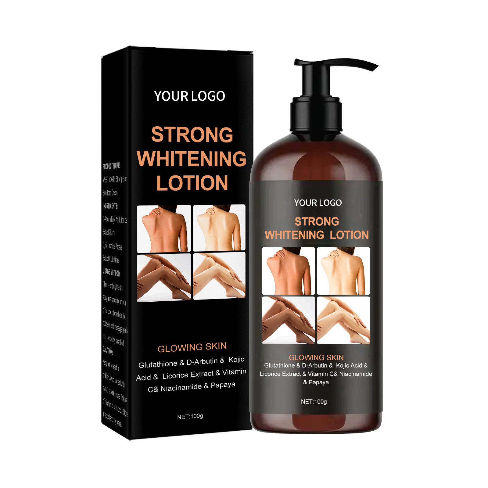 Lotion corporelle éclaircissante