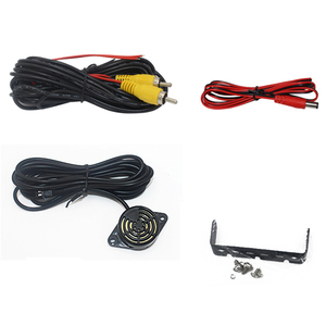 3-en-1 impermeable Sensor de aparcamiento de coche cámara de respaldo de visión trasera 2 indicadores zumbador alarmas SISTEMA DE Radar de marcha atrás cámara de visión lateral