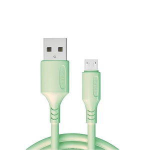 แจ็กเก็ต TPE USB ชาร์จเร็ว8 V8สำหรับโทรศัพท์ยาว1เมตร2เมตรสีดำแดงสีเขียวสดใส - Product Image 1