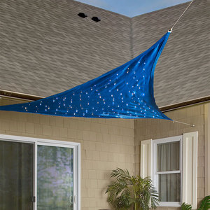 3.6x3.6x3.6m triangolo parasole parasole parasole LED luce tende da sole all'aperto romantico e caldo impermeabile giardino giardino giardino vela