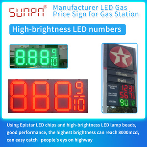 7 Segment LED digitale digitale Zahlen Wanduhr Display Panel für Tankstelle - Product Image 3