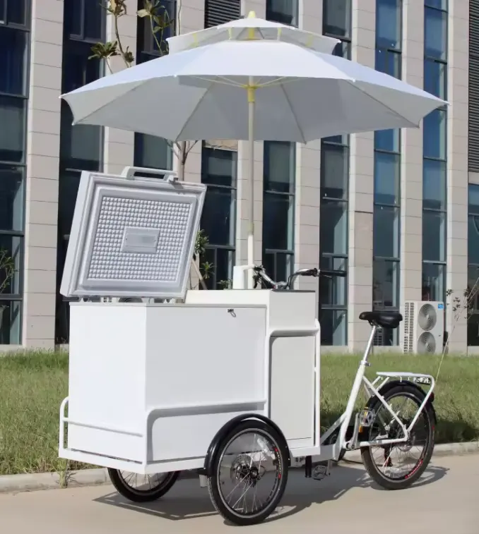 โรงงานจัดหาจักรยานไฟฟ้าสามล้อ, รถเข็นไอศกรีม, จักรยานไอศกรีมเคลื่อนที่โดยตรง