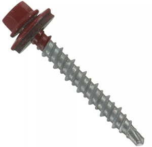 250pcs #10 Size 1&quot; 1.5&quot; 2&quot; <strong>2.5</strong>&quot; &amp; 3&quot; Metal Siding/Roofing <strong>Screws</strong> CRIMSON RED - Product Image 1