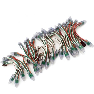 A todo color redondo ucs1903 ws2811 <span class=keywords><strong>LED</strong></span> cadena de luces 12mm WS2811 difuso 3 píxeles de alambre luz <span class=keywords><strong>led</strong></span> para decoración de Navidad
