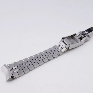 22mm for <strong>Casio</strong> MDV-106 Watch Band 316L Steel Silver Middle Gold Solid Curved End Jubilee Bracelet Strap With Oyster Clasp