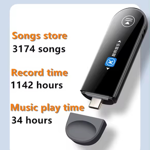 クリップ付きMp3mp4プレーヤー画面BT5.3内蔵メモリUSBステッカー機能 - Product Image 1