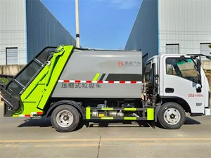 Moderno compatto diesel camion della spazzatura continuamente variabile trasmissione ad alto rendimento per il trasporto di rifiuti organici - Product Image 3