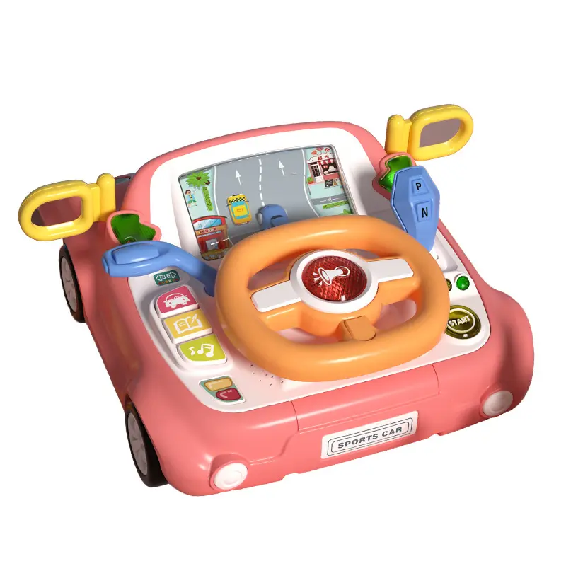 Ctmulti Função Simulação Educação Infantil Condução Bebê Carro Tráfego Crianças Volante Brinquedo Com Luz Música
