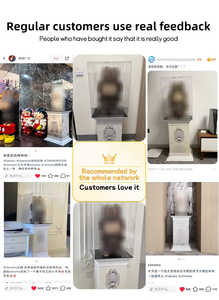 Labub Roman cột cơ sở hiển thị hộp Tổng lãnh thiên thần lớn Acrylic đứng trong suốt chống bụi bí ẩn hộp lưu trữ thu - Product Image 6