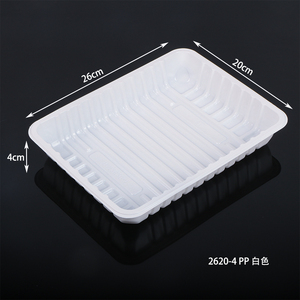 Wholesale Vacuum <strong>Thermoformed</strong> White PP Food <strong>Tray</strong> for Meat Packing Container
