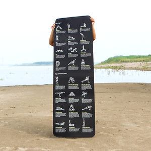 Pozlar baskılı kas gücü ile öğretim Yoga Mat-24 Yoga pozlar ve 21 germek-kaymaz TPE eko egzersiz Mat - Product Image 2