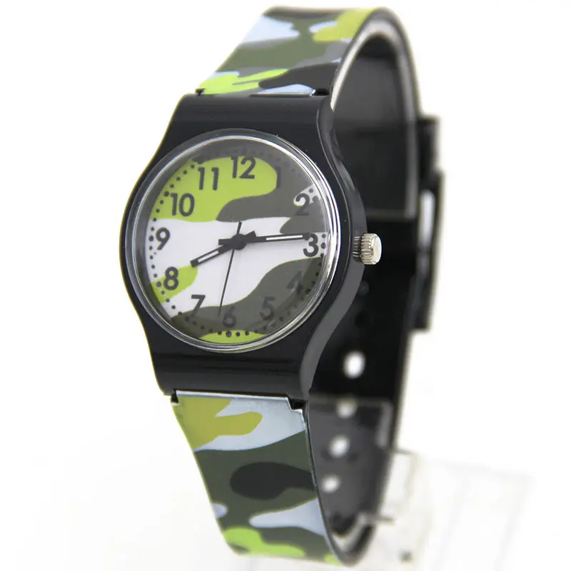 Orologio camo per studenti bambini in plastica PVC fashion Swatch orologio