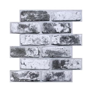 Comstickc 3d Zwarte Bakstenen Wandpanelen 10 Stuks 12 \ "X12 \" Klein Formaat Dunne Pvc <span class=keywords><strong>Whitewash</strong></span> Zelfklevende Nep Bakstenen Wandplaten - Product Image 1